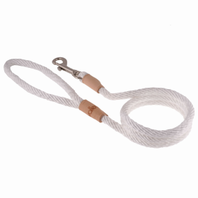 Sport Snap Lead (4 ft  x 5/16in or 8mm) (Color: White, size: 4 ft  x 5/16in or 8mm)
