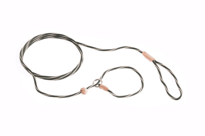 Nylon Slip Lead With Stopper (4 ft  x 1/16 or 2 mm) (Color: Hunter Green / Gold, size: 4 ft  x 1/16 or 2 mm)