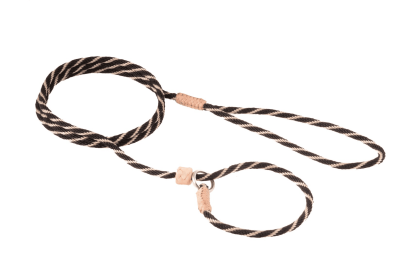 Nylon Slip Lead With Stopper (4 ft  x 1/8in or 4mm) (Color: Black Gold, size: 4 ft  x 1/8in or 4mm)
