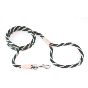 Nylon Snap Leads (4 ft  x 1/16 or 2 mm) (Color: Hunter Green / Gold, size: 4 ft  x 1/16 or 2 mm)