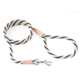 Nylon Snap Leads (6 ft  x 1/8in or 4mm) (Color: Gold / Hunter Green, size: 6 ft  x 1/8in or 4mm)