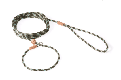 Nylon Slip Lead With Stopper (6 ft  x 1/8in or 4mm) (Color: Green Combination, size: 6 ft  x 1/8in or 4mm)