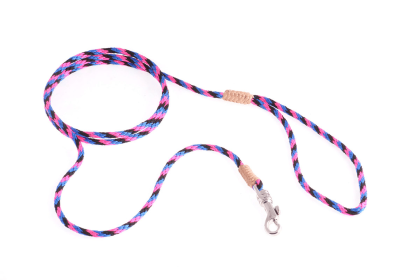 Nylon Snap Leads (4 ft  x 1/8in or 4mm) (Color: Black - Pink - Blue, size: 4 ft  x 1/8in or 4mm)