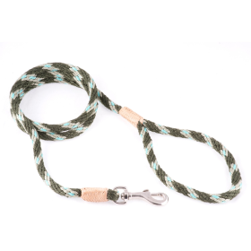 Nylon Snap Leads (6 ft  x 1/8in or 4mm) (Color: Green Combination, size: 6 ft  x 1/8in or 4mm)