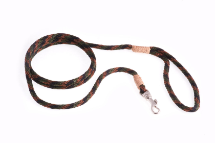 Nylon Snap Leads (4 ft  x 1/4in or 6mm) (Color: Camouflage, size: 4 ft  x 1/4in or 6mm)