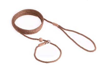 Nylon Slip Lead With Stopper (6 ft  x 1/8in or 4mm) (Color: Light Brown, size: 6 ft  x 1/8in or 4mm)