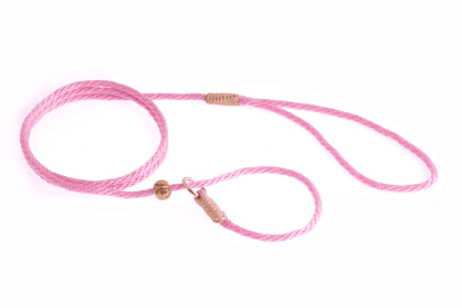 Nylon Slip Lead With Stopper (4 ft  x 1/8in or 4mm) (Color: Pastel Pink, size: 4 ft  x 1/8in or 4mm)