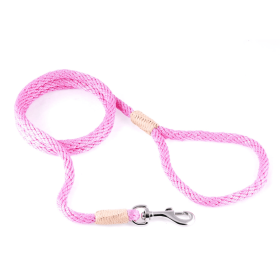 Nylon Snap Leads (4 ft  x 1/8in or 4mm) (Color: Pastel Pink, size: 4 ft  x 1/8in or 4mm)
