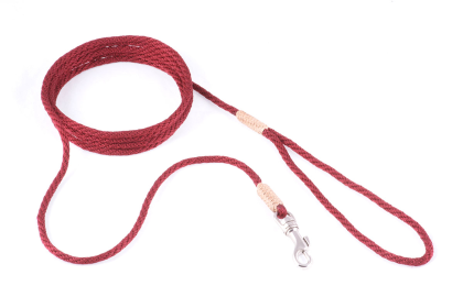 Nylon Snap Leads (6 ft  x 1/8in or 4mm) (Color: Burgundy, size: 6 ft  x 1/8in or 4mm)