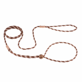 Nylon Adjustable Loop Lead (52in x 1/8in or 4mm) (Color: Brown Combination, size: 52in x 1/8in or 4mm)