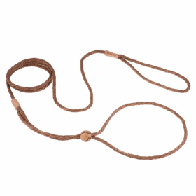Nylon Adjustable Loop Lead (52in x 1/8in or 4mm) (Color: Light Brown, size: 52in x 1/8in or 4mm)