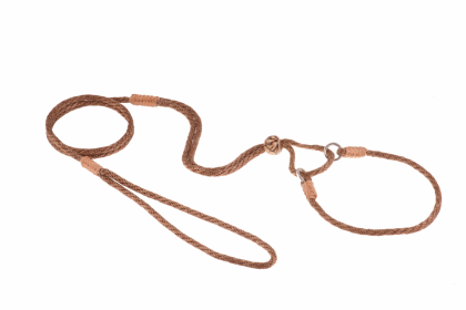 Nylon Martingale Leads (10in x 1/8in or 4mm) (Color: Light Brown, size: 10in x 1/8in or 4mm)