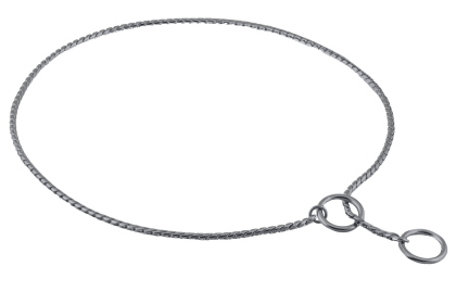 Slip Snake Show Chain Collar (18 in x 3.0mm) (Color: Chrome Plated Metal Chain, size: 18 in x 3.0mm)