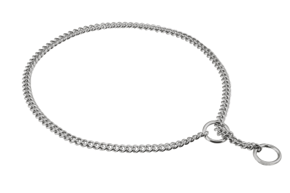 Slip Curve Show Chain Collar (18 in x 1.4 mm) (Color: Chrome Plated Metal Chain, size: 18 in x 1.4 mm)