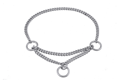 Martingale Show Chain Collar (14in x 1.4 mm) (Color: Chrome Plated Metal Chain, size: 14in x 1.4 mm)