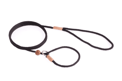 Nylon Slip Lead With Stopper (4 ft  x 1/8in or 4mm) (Color: Black Nylon, size: 4 ft  x 1/8in or 4mm)