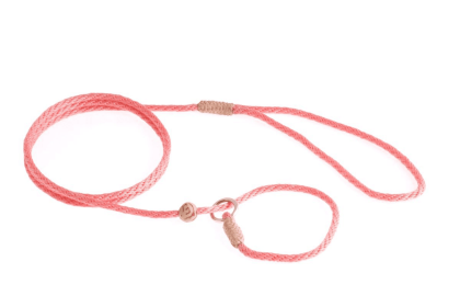 Nylon Slip Lead With Stopper (4 ft  x 1/8in or 4mm) (Color: Peach, size: 4 ft  x 1/8in or 4mm)