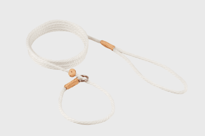 Nylon Slip Lead With Stopper (6 ft  x 1/8in or 4mm) (Color: White Nylon, size: 6 ft  x 1/8in or 4mm)