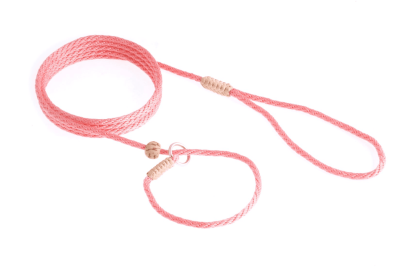 Nylon Slip Lead With Stopper (6 ft  x 1/8in or 4mm) (Color: Peach, size: 6 ft  x 1/8in or 4mm)