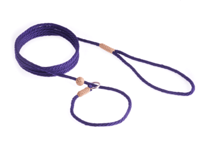 Nylon Slip Lead With Stopper (6 ft  x 1/8in or 4mm) (Color: Purple, size: 6 ft  x 1/8in or 4mm)