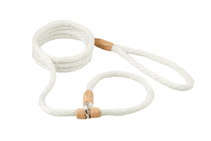 Nylon Slip Leash With 2 Stoppers (6ft  x 5/16in or 8mm) (Color: White Nylon, size: 6ft  x 5/16in or 8mm)