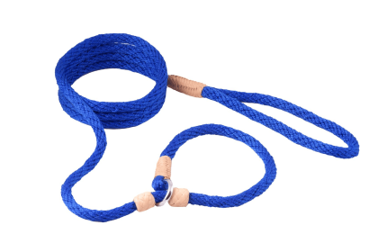 Nylon Slip Leash With 2 Stoppers (6ft  x 5/16in or 8mm) (Color: Deep Blue, size: 6ft  x 5/16in or 8mm)