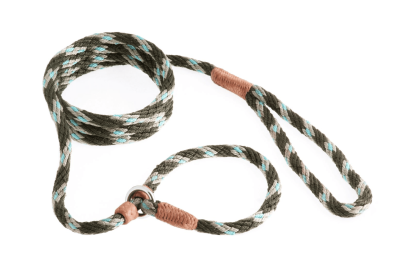 Nylon Slip Leash With 2 Stoppers (6ft  x 5/16in or 8mm) (Color: Green Combination, size: 6ft  x 5/16in or 8mm)