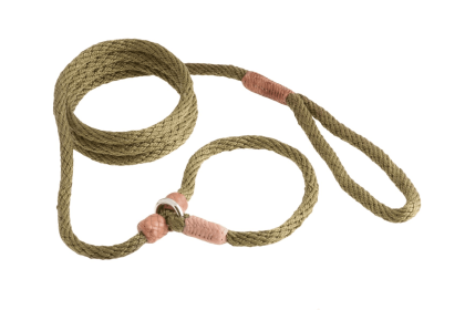 Nylon Slip Leash With 2 Stoppers (6ft  x 5/16in or 8mm) (Color: Olive Green, size: 6ft  x 5/16in or 8mm)