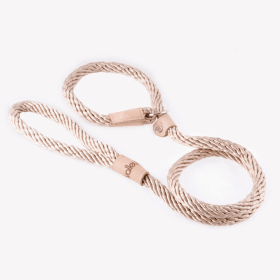 Sport Slip Lead With Stopper (4 ft  x 5/16in or 8mm) (Color: Beige, size: 4 ft  x 5/16in or 8mm)