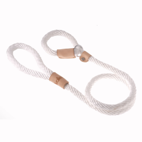 Sport Slip Lead With Stopper (4 ft  x 1/2in or 13mm) (Color: White, size: 4 ft  x 1/2in or 13mm)