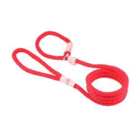 Sport Slip Lead With Stopper (4 ft  x 1/2in or 13mm) (Color: Red, size: 4 ft  x 1/2in or 13mm)