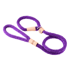 Sport Slip Lead With Stopper (6 ft  x 1/2in or 13mm) (Color: Purple, size: 6 ft  x 1/2in or 13mm)