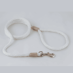 Nylon Snap Leads (4 ft  x 1/8in or 4mm) (Color: White Nylon, size: 4 ft  x 1/8in or 4mm)