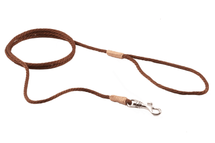 Nylon Snap Leads (4 ft  x 1/8in or 4mm) (Color: Brown, size: 4 ft  x 1/8in or 4mm)