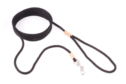 Nylon Snap Leads (6 ft  x 1/8in or 4mm) (Color: Black Nylon, size: 6 ft  x 1/8in or 4mm)