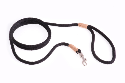 Nylon Snap Leads (4 ft  x 1/4in or 6mm) (Color: Black Nylon, size: 4 ft  x 1/4in or 6mm)