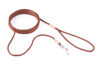 Nylon Snap Leads (6 ft  x 1/8in or 4mm) (Color: Brown, size: 6 ft  x 1/8in or 4mm)