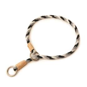 Nylon Slip Collars (12 in x 1/8in or 4mm) (Color: Black - White - Gray, size: 12 in x 1/8in or 4mm)