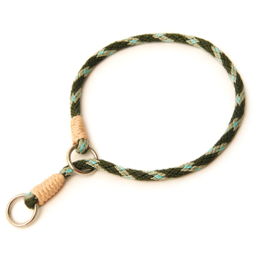 Nylon Slip Collars (12 in x 1/8in or 4mm) (Color: Green Combination, size: 12 in x 1/8in or 4mm)