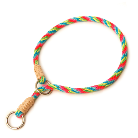 Nylon Slip Collars (14 in x 1/8in or 4mm) (Color: Multineon, size: 14 in x 1/8in or 4mm)