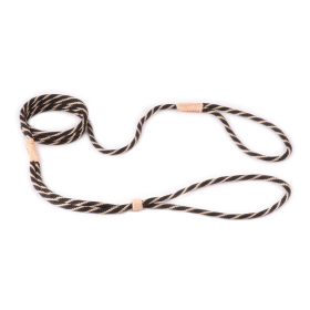 Nylon Adjustable Loop Lead (52in x 1/8in or 4mm) (Color: Black Gold, size: 52in x 1/8in or 4mm)