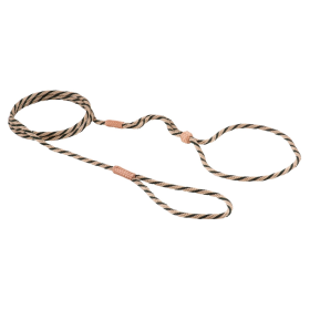 Nylon Adjustable Loop Lead (52in x 1/8in or 4mm) (Color: Gold / Hunter Green, size: 52in x 1/8in or 4mm)
