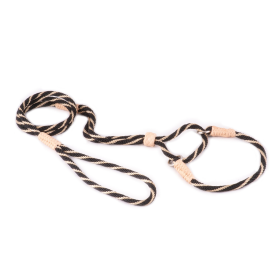 Nylon Martingale Leads (10in x 1/4in or 6mm) (Color: Black Gold, size: 10in x 1/4in or 6mm)