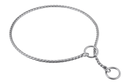 Slip Snake Show Chain Collar (18 in x 5.5mm) (Color: Chrome Plated Metal Chain, size: 18 in x 5.5mm)
