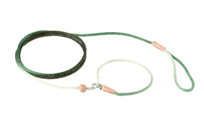 Nylon Slip Lead With Stopper (4 ft  x 1/16 or 2 mm) (Color: Green Multicolor, size: 4 ft  x 1/16 or 2 mm)