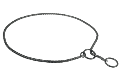 Slip Snake Show Chain Collar (28 in x 3.8mm) (Color: Black Metal Chain, size: 28 in x 3.8mm)