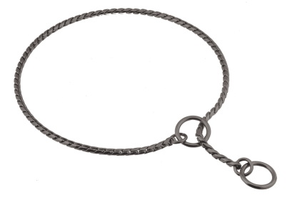 Slip Snake Show Chain Collar (18 in x 5.5mm) (Color: Black Metal Chain, size: 18 in x 5.5mm)