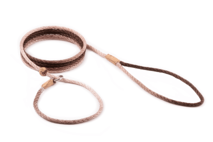Nylon Slip Lead With Stopper (4 ft  x 1/8in or 4mm) (Color: Brown Multicolor, size: 4 ft  x 1/8in or 4mm)