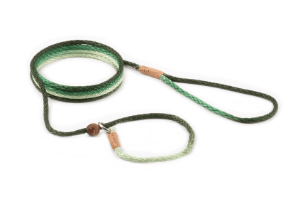 Nylon Slip Lead With Stopper (6 ft  x 1/8in or 4mm) (Color: Green Multicolor, size: 6 ft  x 1/8in or 4mm)