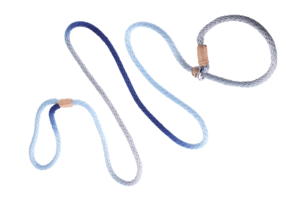 Nylon Slip Leash With 2 Stoppers (6ft  x 5/16in or 8mm) (Color: Blue Multicolor, size: 6ft  x 5/16in or 8mm)